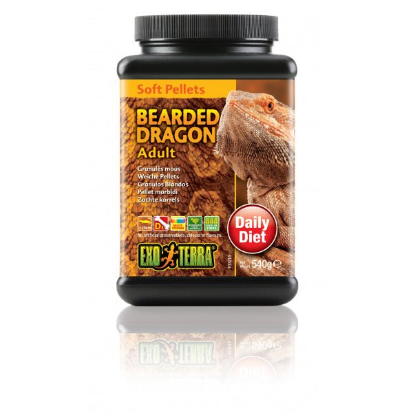 Exo Terra Bearded Dragon Food Adult Soft Pellets 540gm - Jurassic Jungle