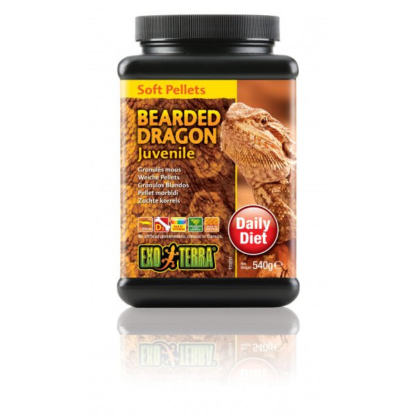 Exo Terra Bearded Dragon Food Juvenile Soft Pellets 540gm