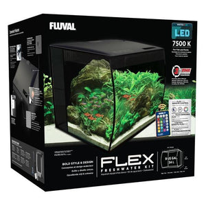 Fluval Flex Aquarium Black 34L - Jurassic Jungle