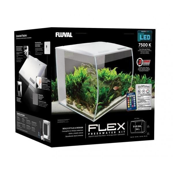 Fluval Flex Aquarium White 34L - Jurassic Jungle