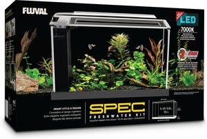 Fluval Spec V2 Aquarium Black 19L - Jurassic Jungle