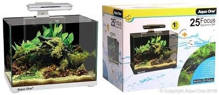 Focus Black 25L Glass Aquarium