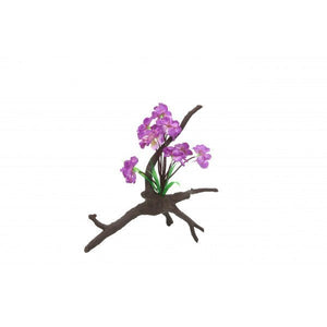 Orchid Flowers on Branch 25cm - Jurassic Jungle