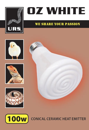 Oz White Ceramic Heater 100w - Jurassic Jungle