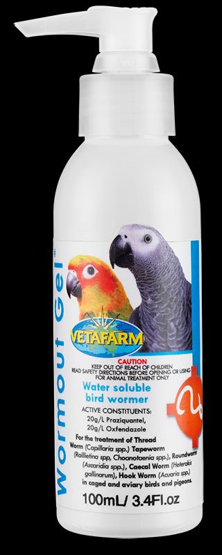 Vetafarm Wormout Gel 100ml - Jurassic Jungle