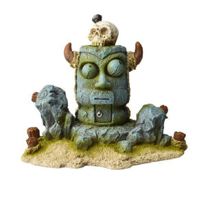 Viking Tiki Statue wSkull - 13.5 x 10.5 cm - Jurassic Jungle